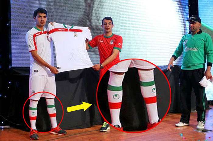 توهین به پرچم مقدس ایران در لباس جدید تیم ملی فوتبال+عکس