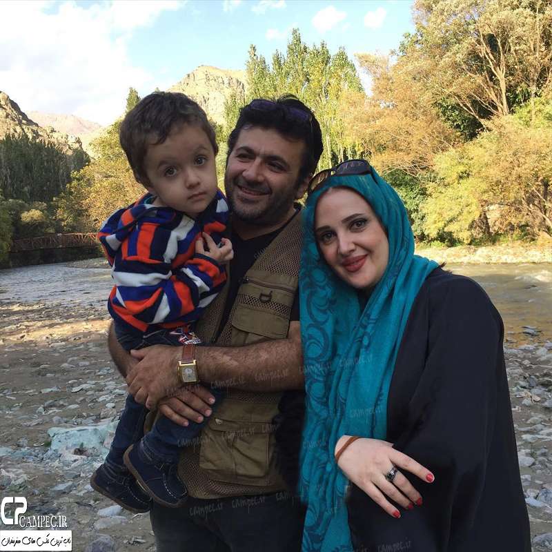 شهرام عبدلی و همسر و فرزندش /عکس