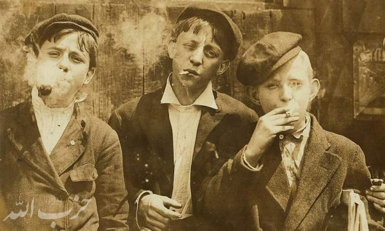 کودکان کار سیگاری ۱۱۰ سال پیش در آمریکا