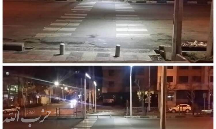 طرح آشکارسازی مسیر عابر پیاده با نورپردازی نقطه‌ای