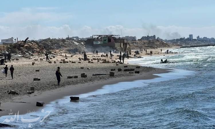 تلاش مردم غزه برای رسیدن به کمک‌های سقوط کرده در دریا  