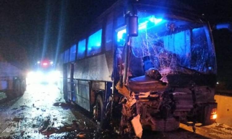 اتوبوس مسافربری کرمان - اصفهان آتش گرفت