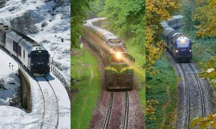 سه فصل زیبا در مسیر راه‌آهن مازندران+عکس