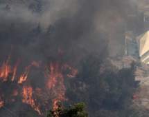 آتش سوزی گسترده در آتن