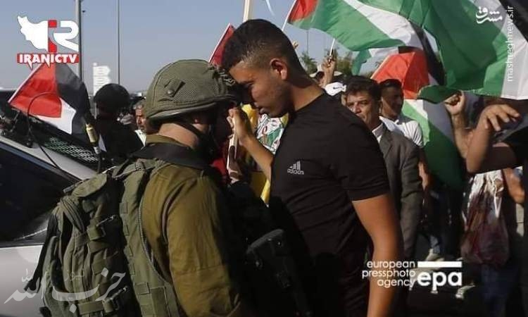 به چالش کشیدن سرباز اسرائیلی +عکس