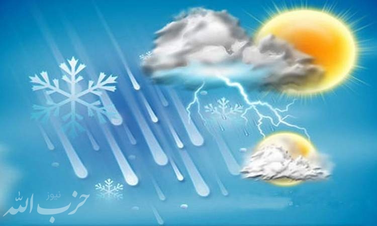 وزش باد شدید و رگبار در نیمه شمالی کشور / تهران بارانی است