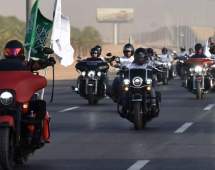 موتورسواران در جشن ملی روز بنیانگذاری پادشاهی عربستان  