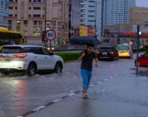 وضعیت شهر العین امارات پس از بارندگی شدید